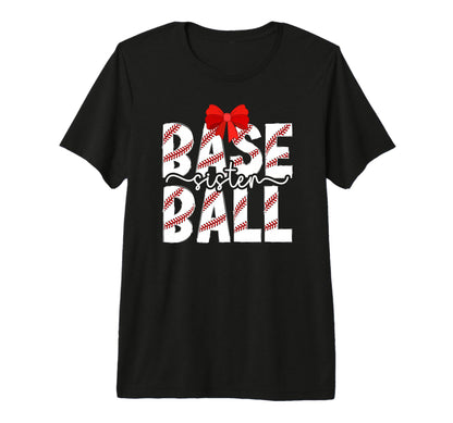 Baseball Sister Coquette Baseball T-Shirt - Streetwear Style for Adults - T-Shirt, Sweatshirt, Hoodie