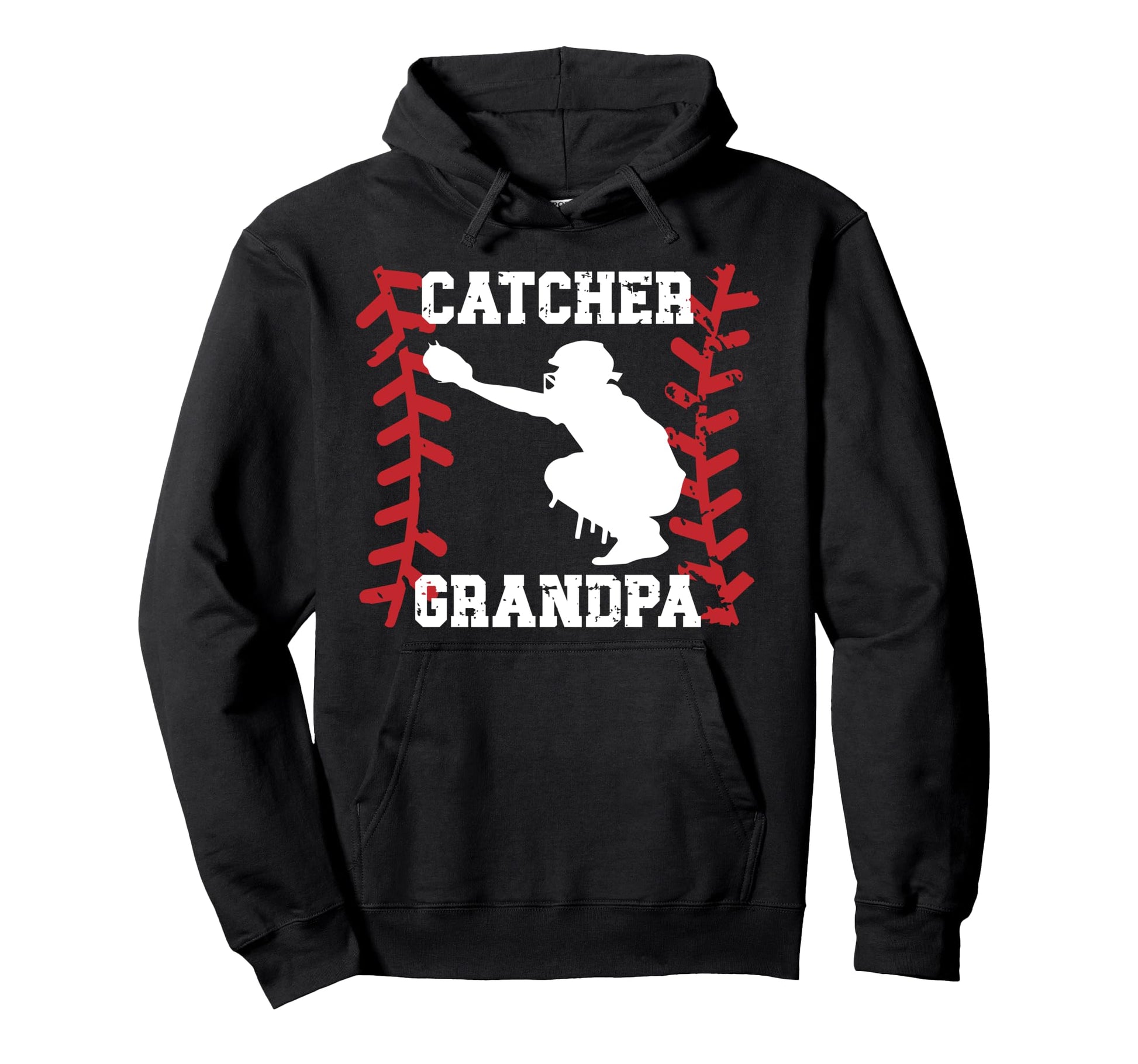 Baseball Catcher Grandpa Baseball Hoodie - Unique Graphic for Adults - T-Shirt, Sweatshirt, Hoodie