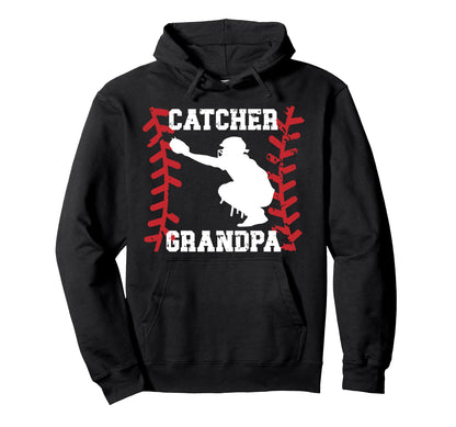 Baseball Catcher Grandpa Baseball Hoodie - Unique Graphic for Adults - T-Shirt, Sweatshirt, Hoodie