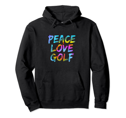Golfer Mini Golf Course Peace Love Golf Hoodie - Minimalist Print Men Women - T-Shirt, Sweatshirt, Hoodie