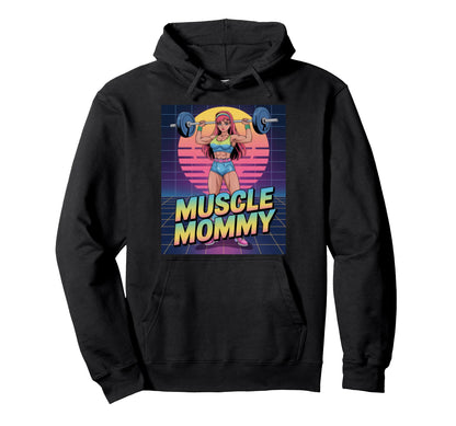 Anime Muscle Mommy Weightlifting Hoodie - Casual Everyday Wear for Adults - T-Shirt, Sweatshirt, Hoodie