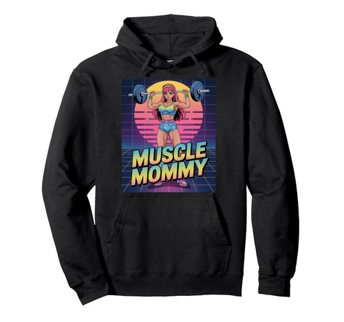 Anime Muscle Mommy Weightlifting Hoodie - Casual Everyday Wear for Adults - T-Shirt, Sweatshirt, Hoodie