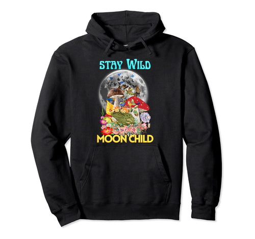 Hippie Boho Mushroom Frog Stay Hoodie - Casual Everyday Wear Men Women - T-Shirt, Sweatshirt, Hoodie