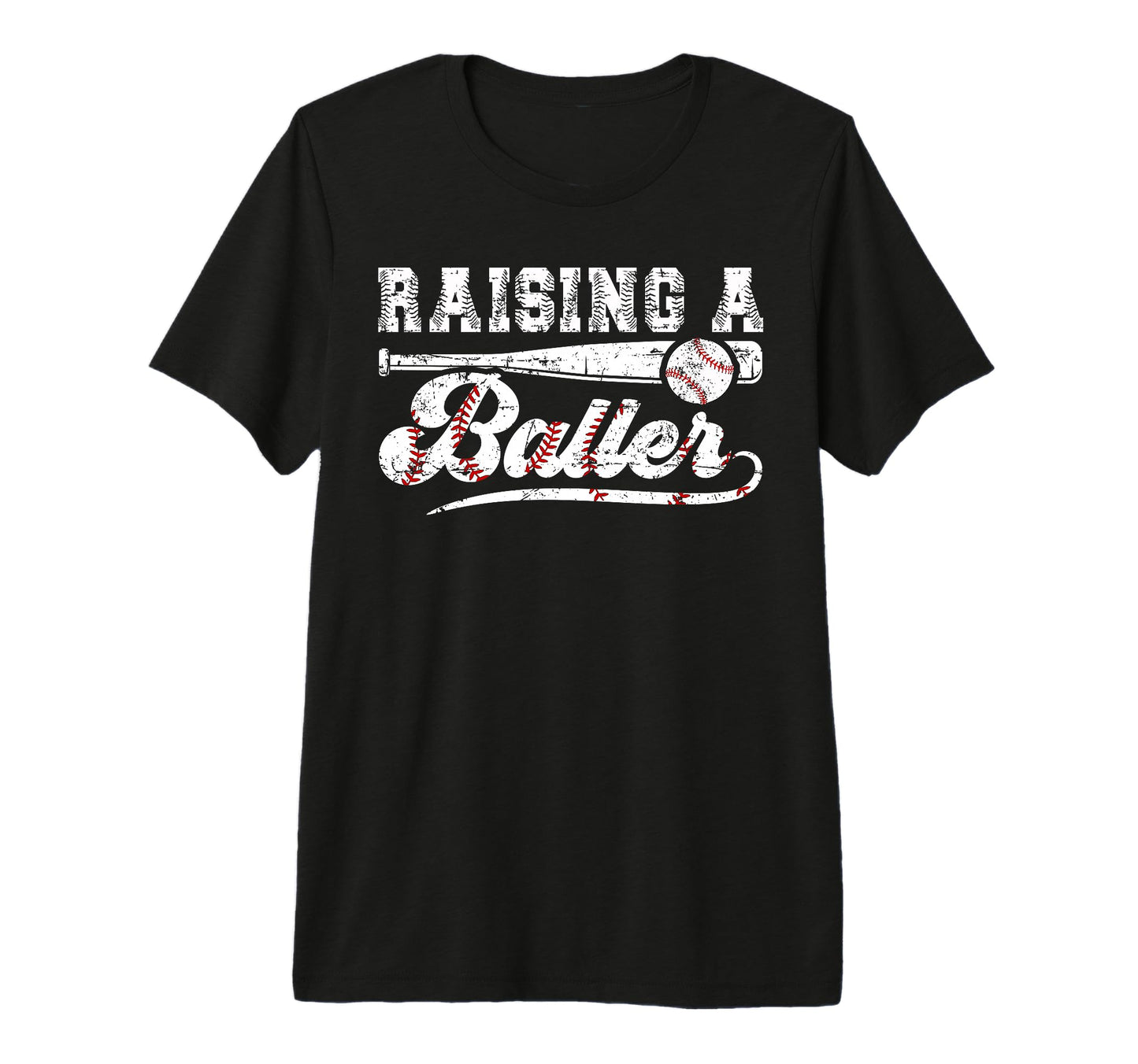 Mens Raising Baller Baseball Dad T-Shirt - Graphic Print Men Women - T-Shirt, Sweatshirt, Hoodie