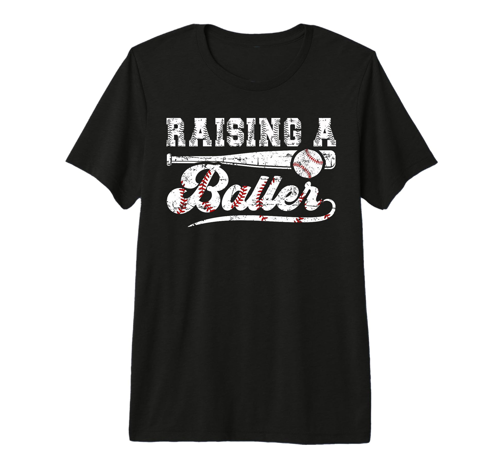 Mens Raising Baller Baseball Dad T-Shirt - Graphic Print Men Women - T-Shirt, Sweatshirt, Hoodie