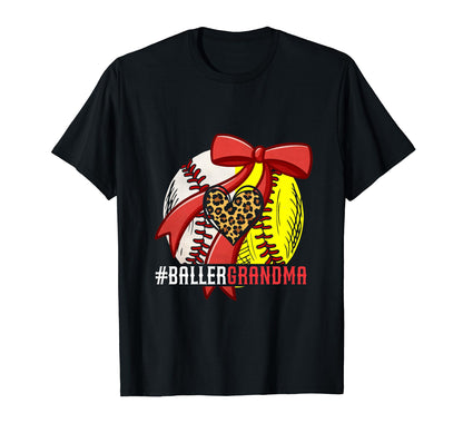 Grandma Ballers Softball Baller T-Shirt - Novelty Apparel for Adults - T-Shirt, Sweatshirt, Hoodie