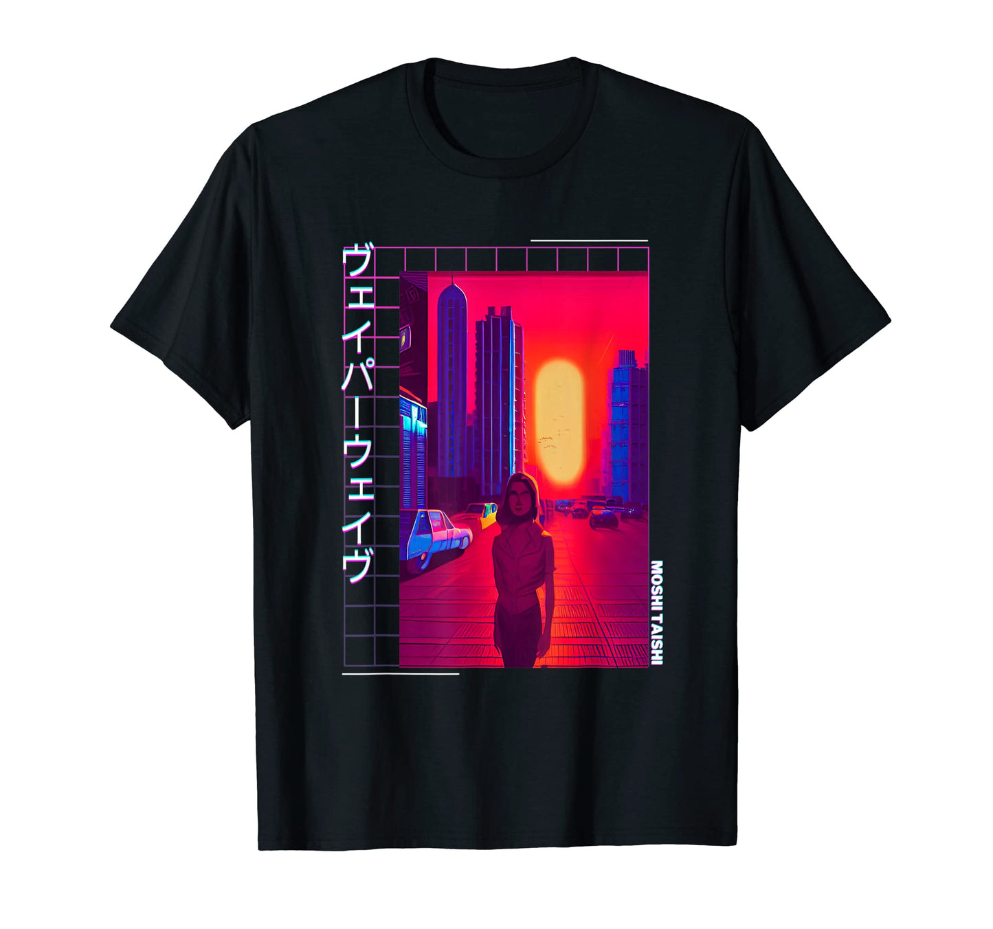 90S Synthwave Japanese Vaporwave Art T-Shirt - Streetwear Style Men Women - T-Shirt, Sweatshirt, Hoodie
