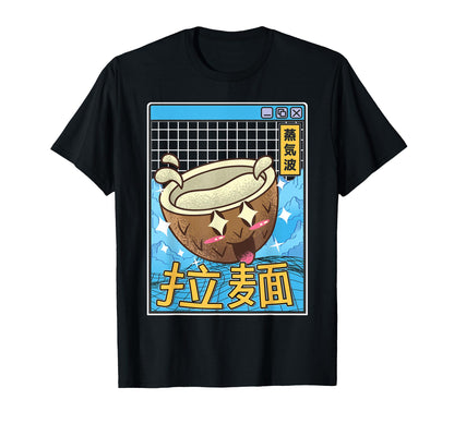 Coconut Kawaii Grid Vaporwave Aesthetic T-Shirt - Trendy Graphic Unisex - T-Shirt, Sweatshirt, Hoodie