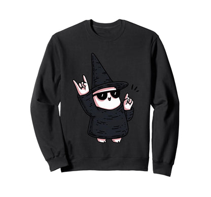 Witch Rock Funny Halloween Character Sweatshirt - Unique Graphic Unisex - T-Shirt, Sweatshirt, Hoodie