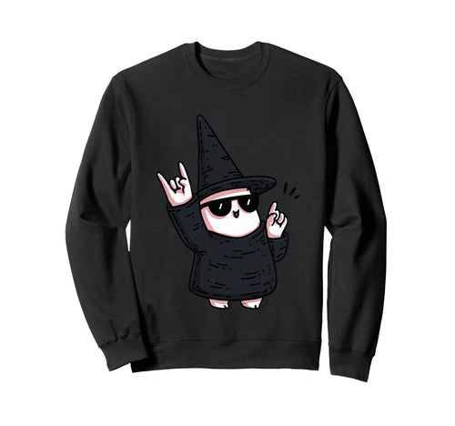 Witch Rock Funny Halloween Character Sweatshirt - Unique Graphic Unisex - T-Shirt, Sweatshirt, Hoodie