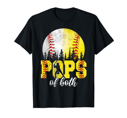 Pops Both Baseball Softball Pops T-Shirt - Casual Everyday Wear for Adults - T-Shirt, Sweatshirt, Hoodie