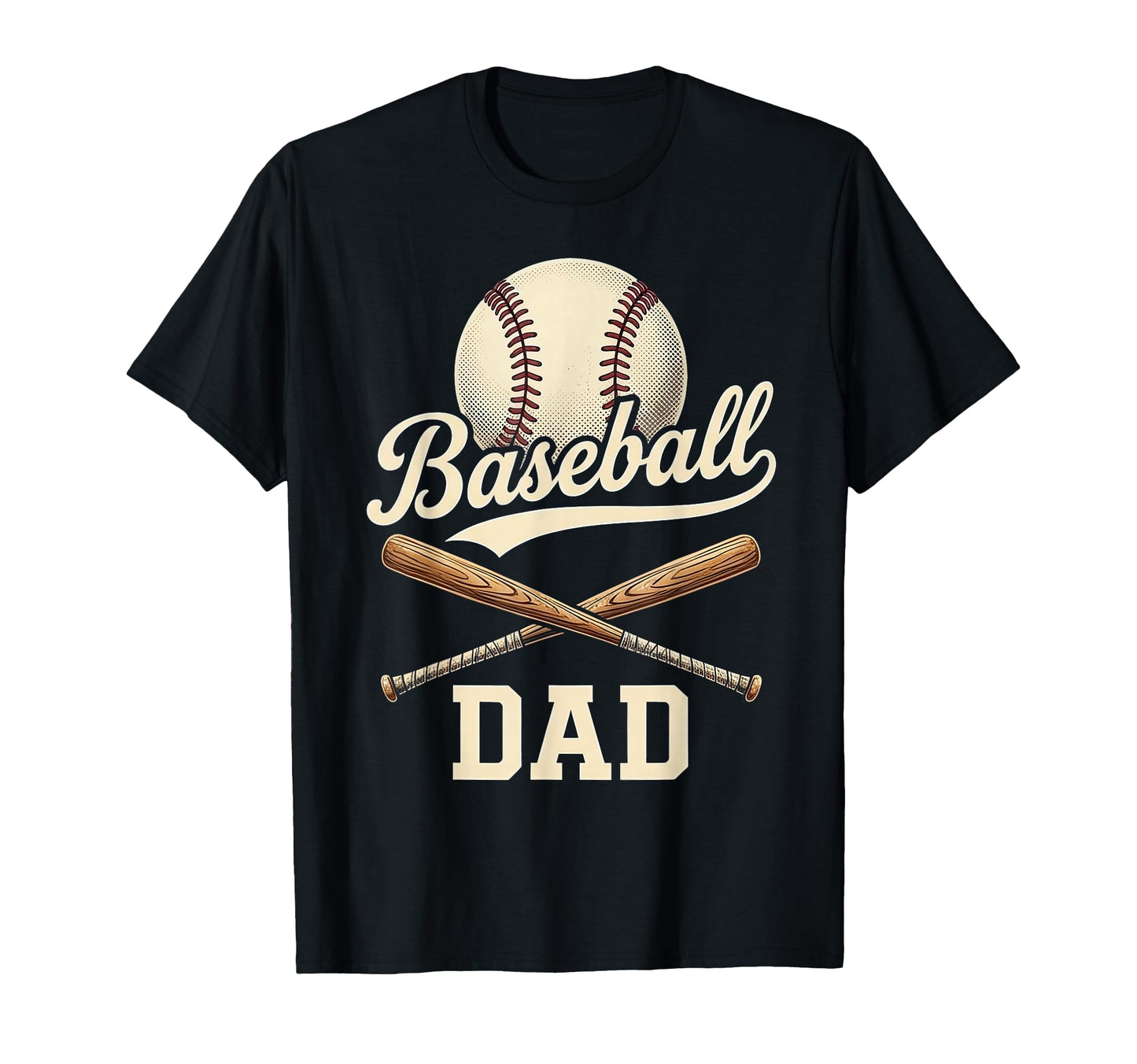Baseball Dad Happy Fathers Day Dad T-Shirt - Minimalist Print for Adults - T-Shirt, Sweatshirt, Hoodie