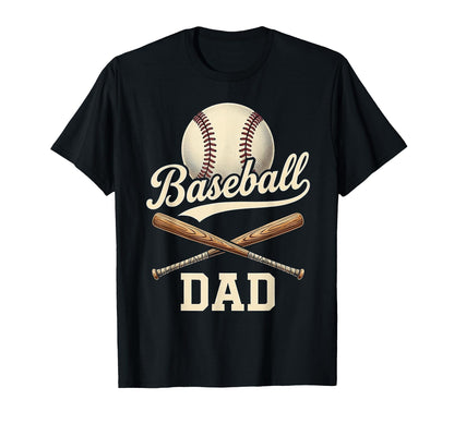 Baseball Dad Happy Fathers Day Dad T-Shirt - Minimalist Print for Adults - T-Shirt, Sweatshirt, Hoodie