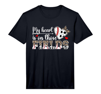 Mens My Heart Is Those Fields T-Shirt - Fun Novelty Design for Adults - T-Shirt, Sweatshirt, Hoodie
