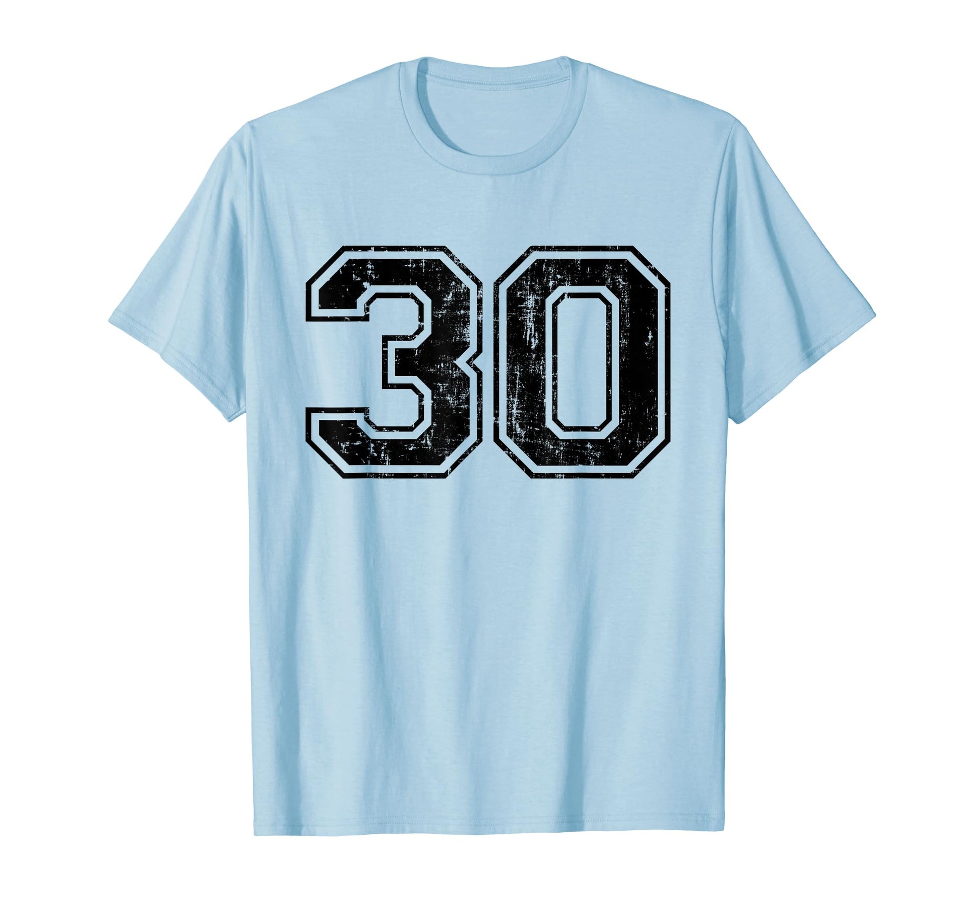 Number 30 Varsity Distressed Sport Team T-Shirt - Streetwear Style Unisex - T-Shirt, Sweatshirt, Hoodie