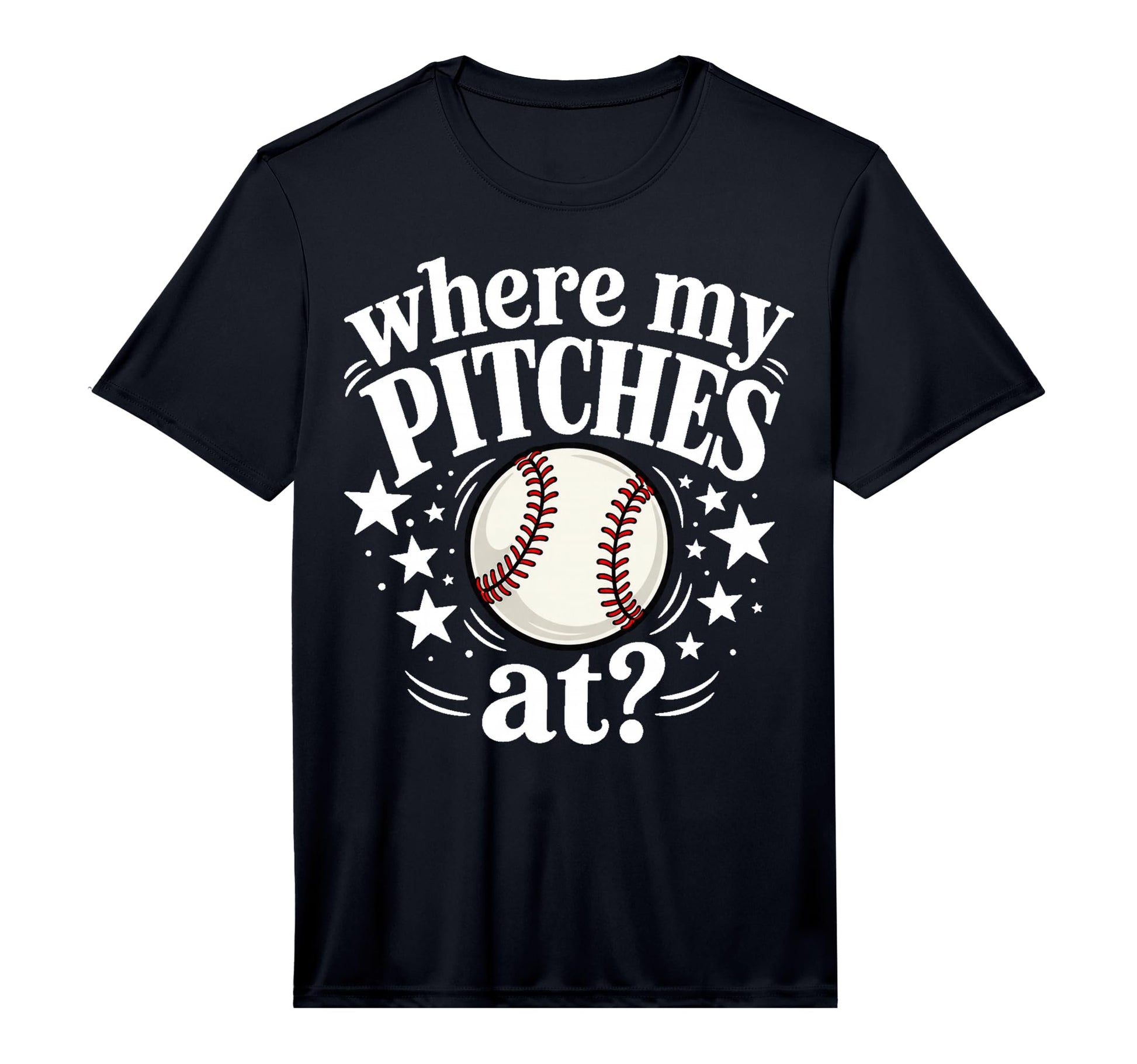Mens Where My Pitches Funny Baseball T-Shirt - Trendy Graphic Men Women - T-Shirt, Sweatshirt, Hoodie
