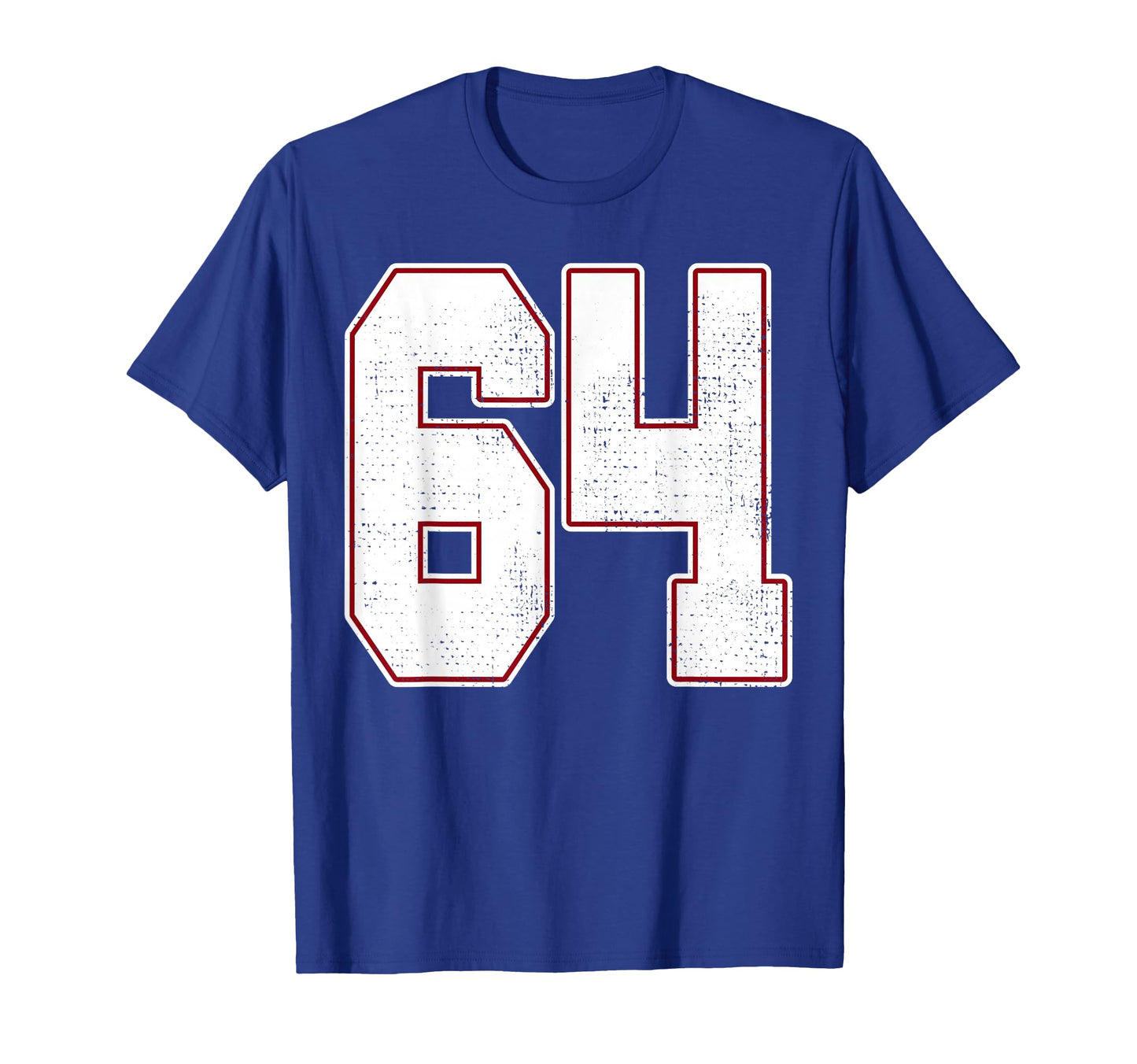 64 Outline Number 64 Fan Varsity Sports T-Shirt - Graphic Print Men Women - T-Shirt, Sweatshirt, Hoodie