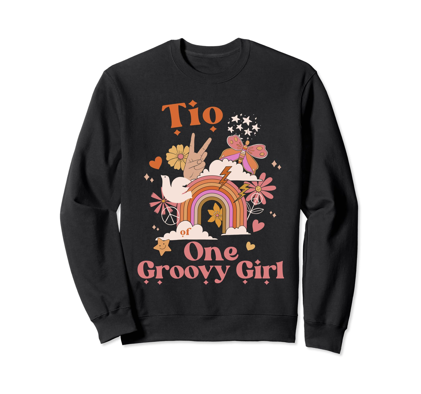 Tio One Groovy Boho Hippie Rainbow Sweatshirt - Streetwear Style Men Women - T-Shirt, Sweatshirt, Hoodie