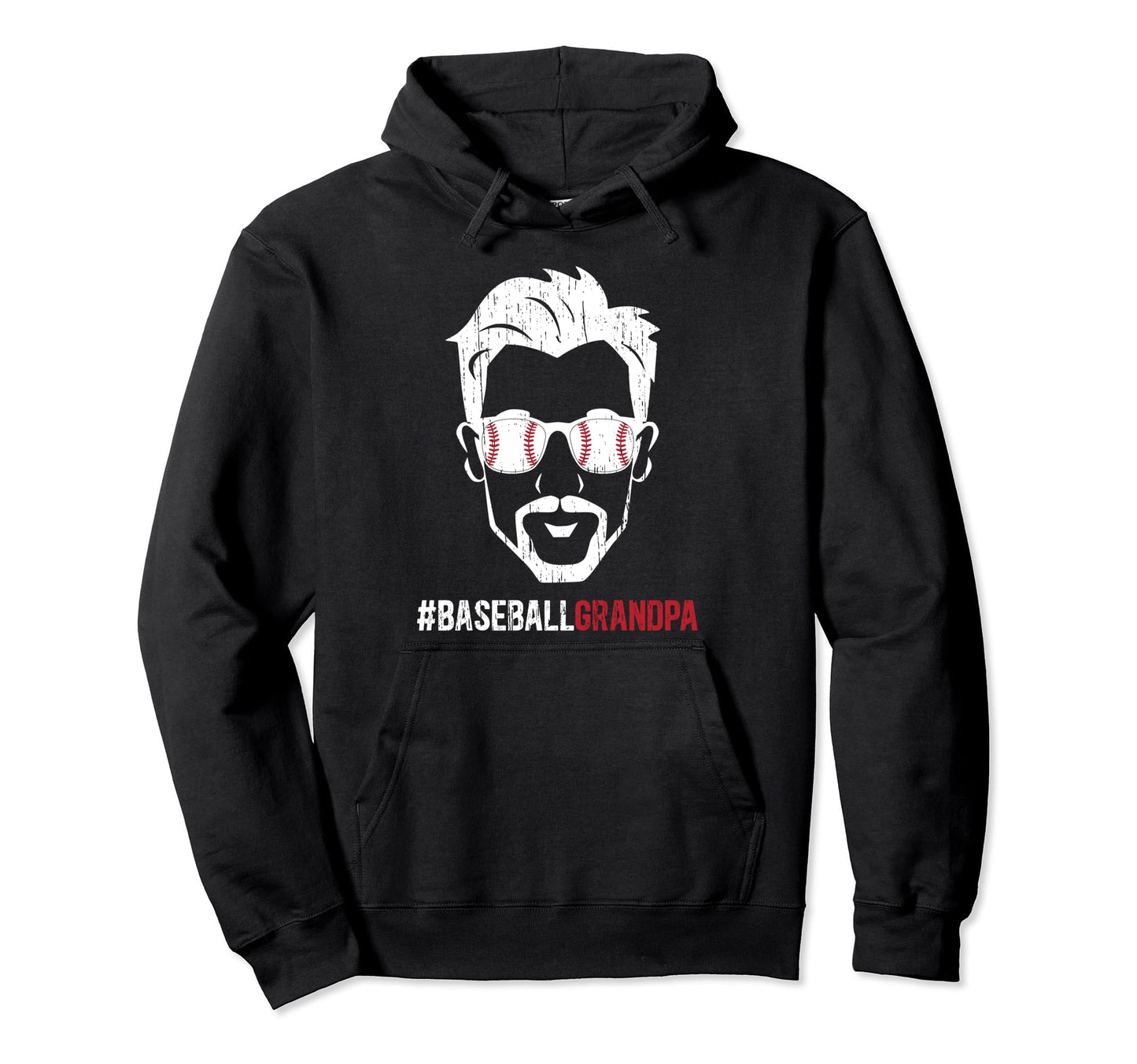 Baseball Grandpa Beard Baseball Player Hoodie - Trendy Graphic for Adults - T-Shirt, Sweatshirt, Hoodie