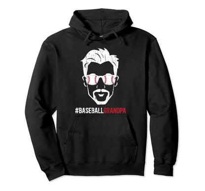 Baseball Grandpa Beard Baseball Player Hoodie - Trendy Graphic for Adults - T-Shirt, Sweatshirt, Hoodie