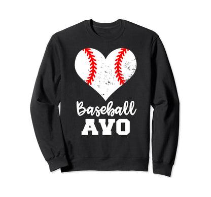 Baseball Avo Funny Baseball Heart Sweatshirt - Streetwear Style Men Women - T-Shirt, Sweatshirt, Hoodie