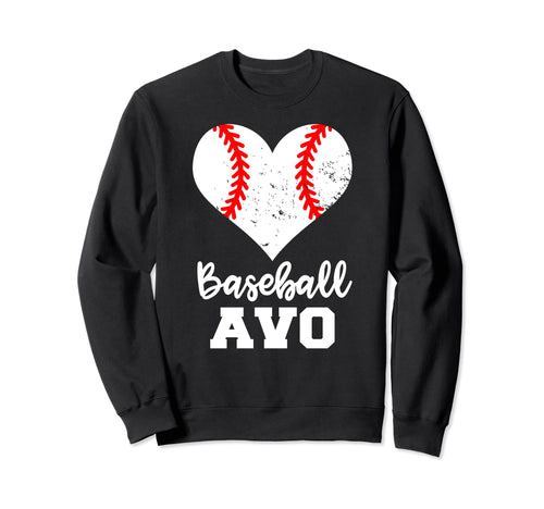 Baseball Avo Funny Baseball Heart Sweatshirt - Streetwear Style Men Women - T-Shirt, Sweatshirt, Hoodie