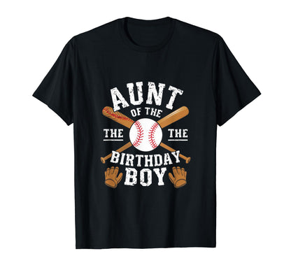 Aunt Baseball Birthday Family Baller T-Shirt - Unique Graphic Men Women - T-Shirt, Sweatshirt, Hoodie