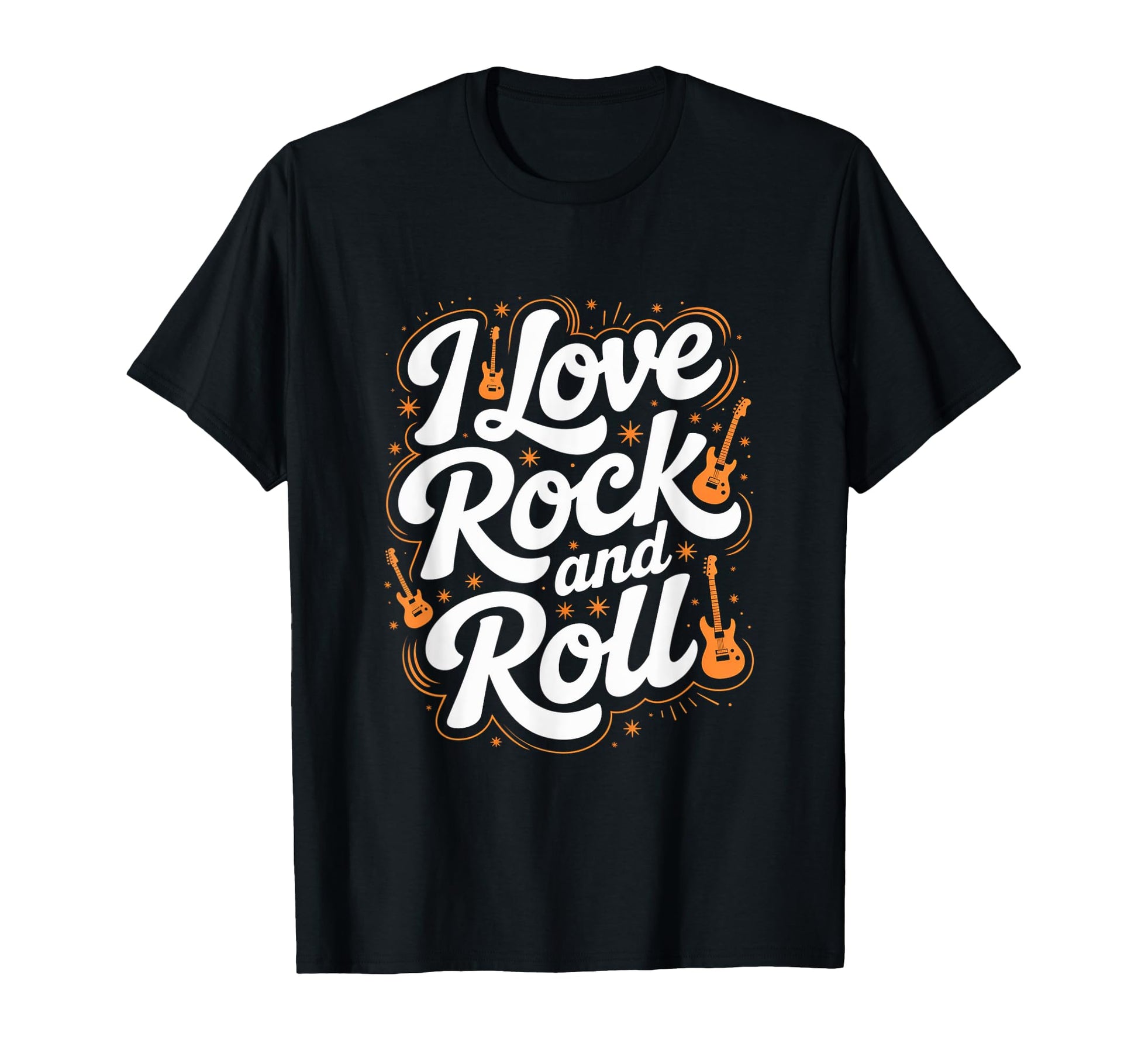 I Love Rock And Roll Music Lovers T-Shirt - Minimalist Print for Adults - T-Shirt, Sweatshirt, Hoodie