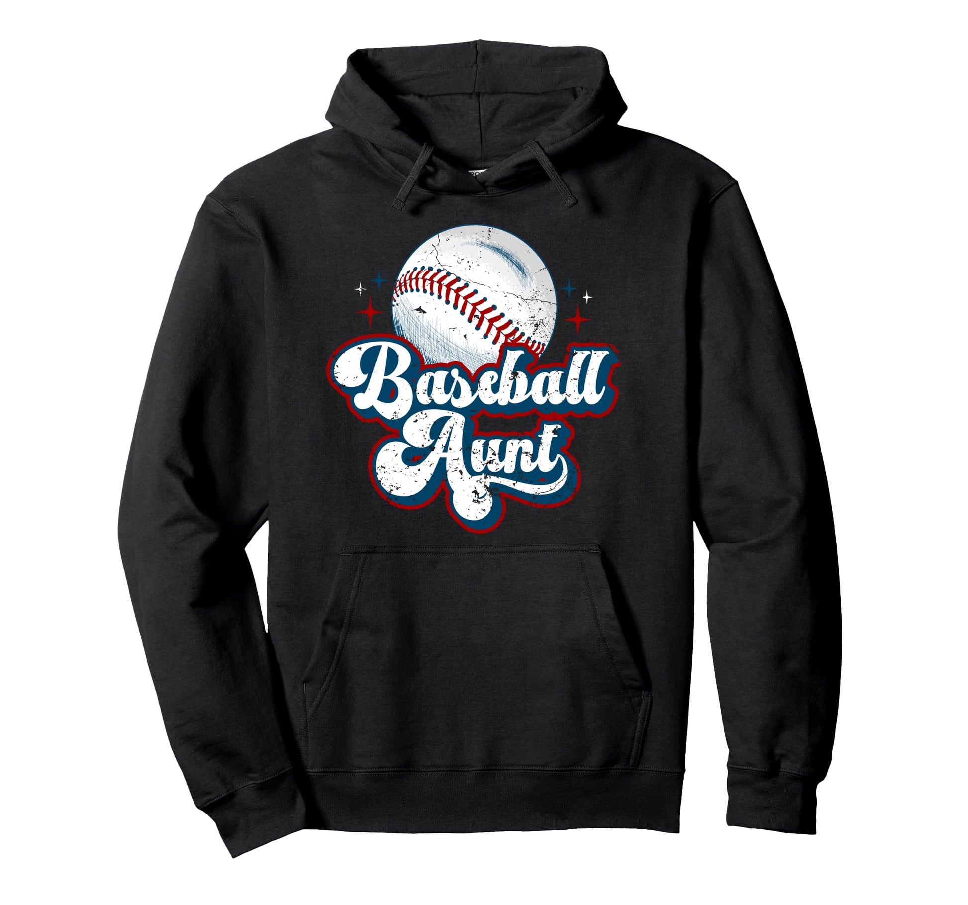 Baseball Aunt Baseball Player Auntie Hoodie - Fun Novelty Design Men Women - T-Shirt, Sweatshirt, Hoodie