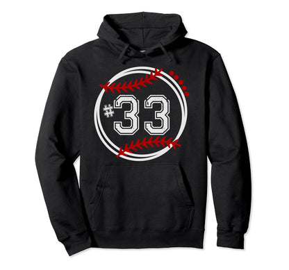 Baseball Jersey Number 33 Trendy Hoodie - Custom Art Print Men Women - T-Shirt, Sweatshirt, Hoodie
