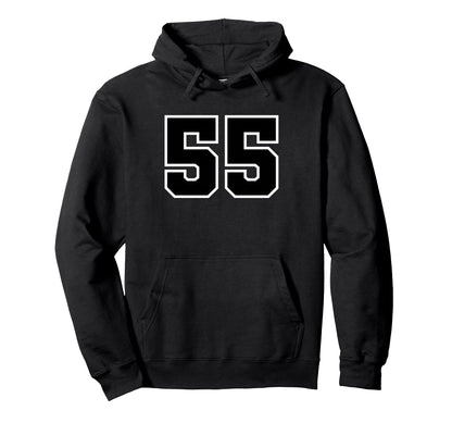 Sport Team Number 55 Hoodie - Trendy Graphic Men Women - T-Shirt, Sweatshirt, Hoodie