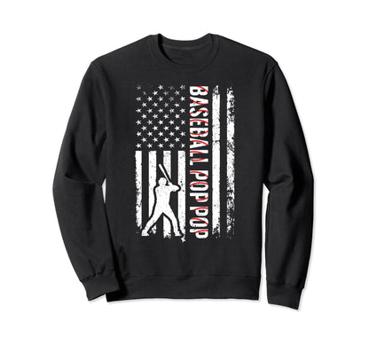Baseball Pop Pop Baseball Player Sweatshirt - Novelty Apparel for Adults - T-Shirt, Sweatshirt, Hoodie