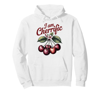 Cherry Boho I Am Cherrific Pun Cherry Hoodie - Trendy Graphic for Adults - T-Shirt, Sweatshirt, Hoodie