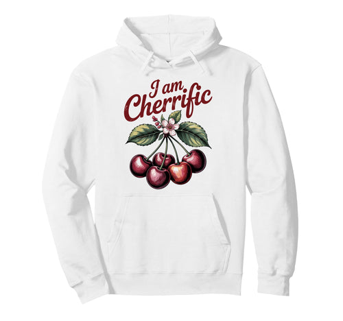 Cherry Boho I Am Cherrific Pun Cherry Hoodie - Trendy Graphic for Adults - T-Shirt, Sweatshirt, Hoodie