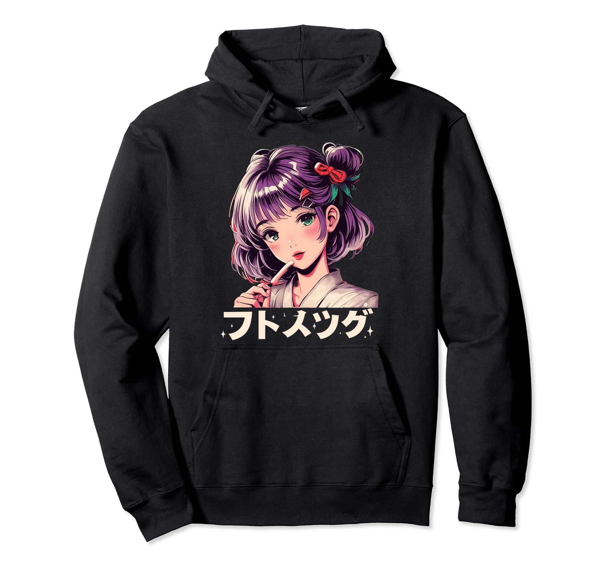 Anime Goth Grunge Demon Waifu Horror Hoodie - Custom Art Print for Adults - T-Shirt, Sweatshirt, Hoodie
