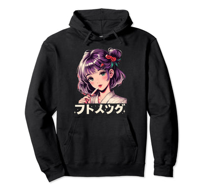 Anime Goth Grunge Demon Waifu Horror Hoodie - Custom Art Print for Adults - T-Shirt, Sweatshirt, Hoodie