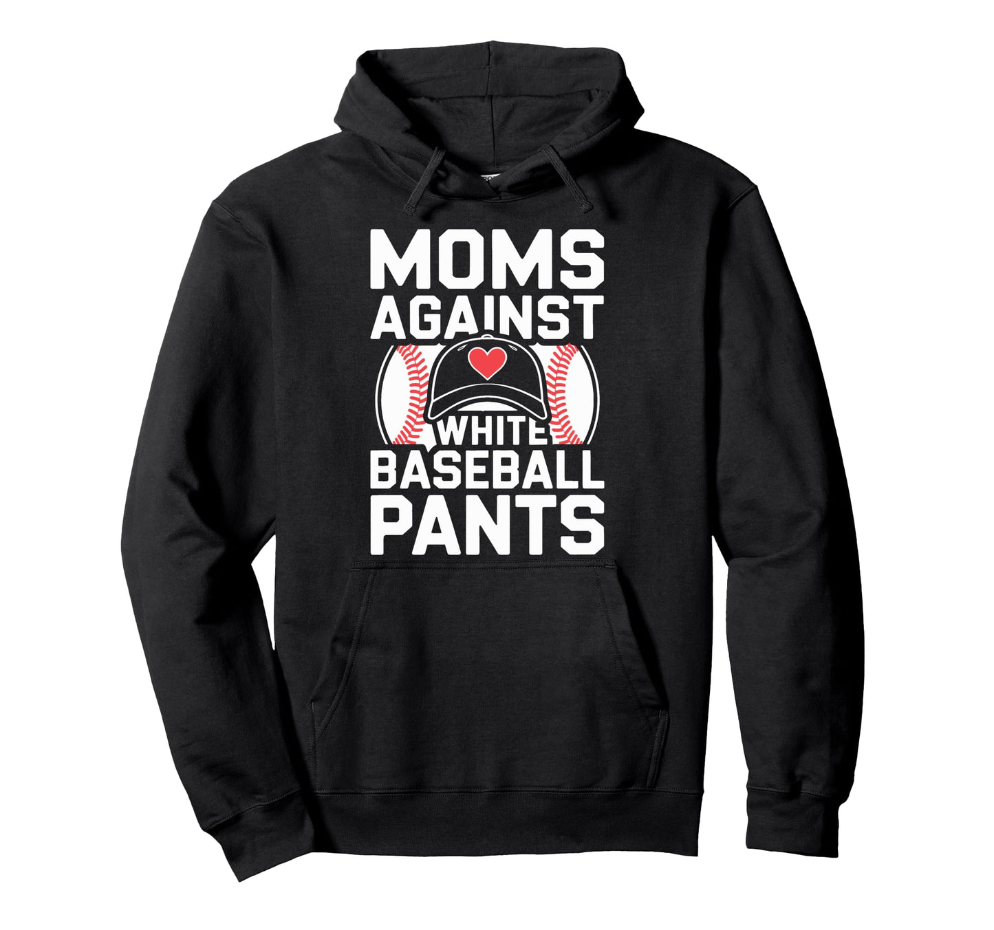 Funny Baseball Game Day Moms Against Hoodie - Minimalist Print Men Women - T-Shirt, Sweatshirt, Hoodie