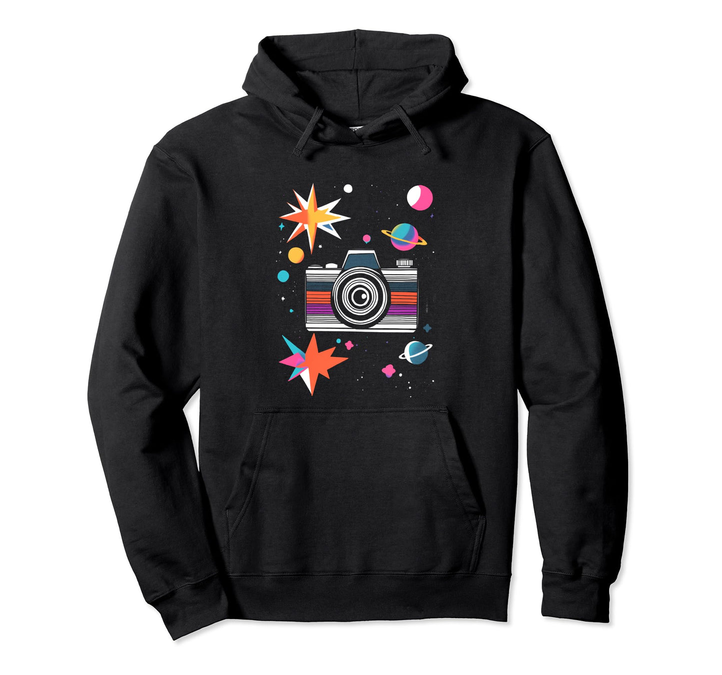 Artsy Galaxy Cosmic Camera Hoodie - Aesthetic Graphic Unisex - T-Shirt, Sweatshirt, Hoodie