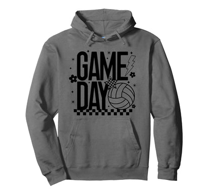 Volleyball Game Day Checker Hoodie - Custom Art Print for Adults - T-Shirt, Sweatshirt, Hoodie