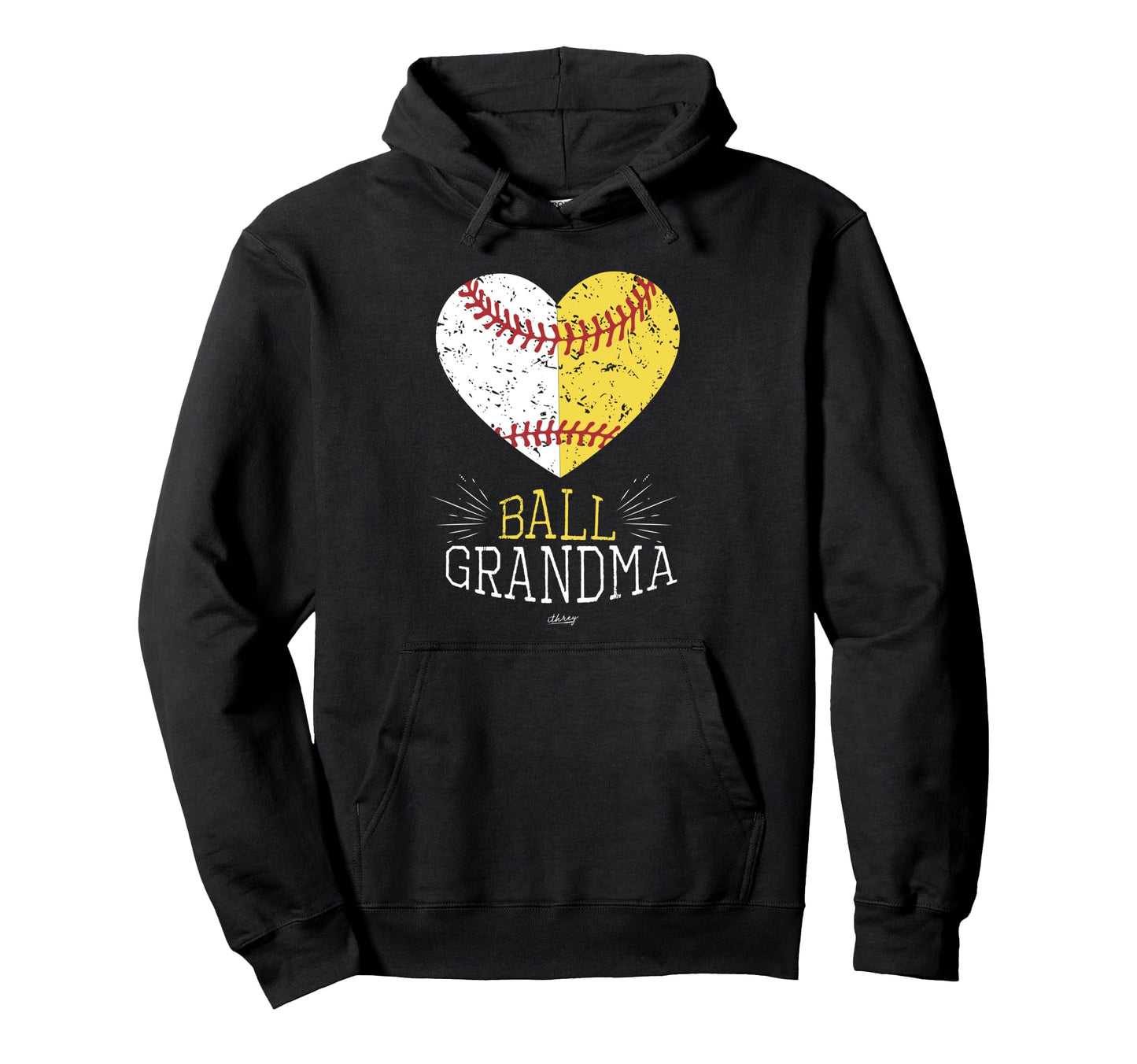 Mom Funny Baseball Ball Grandma Softball Hoodie - Graphic Print Unisex - T-Shirt, Sweatshirt, Hoodie