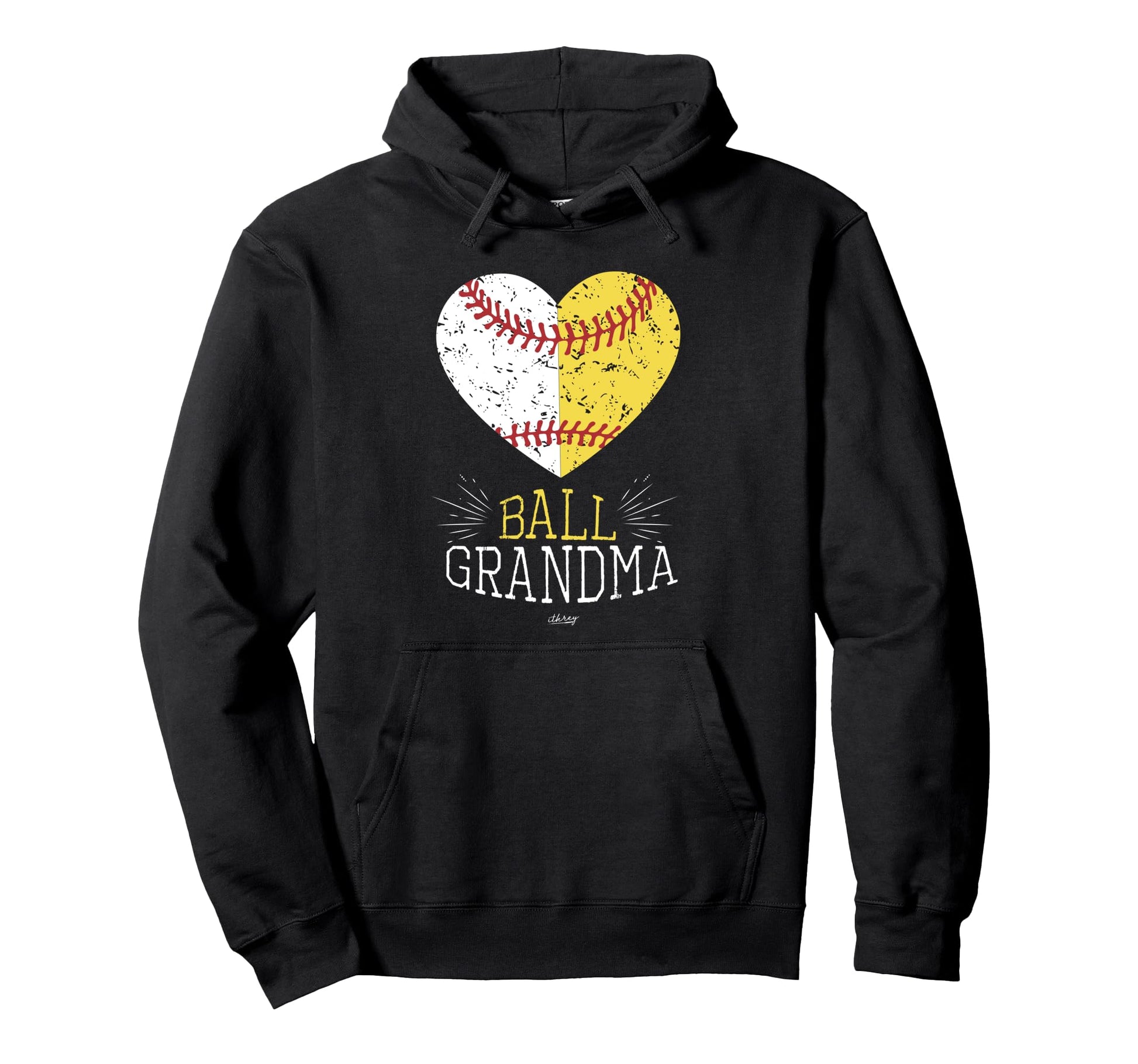 Mom Funny Baseball Ball Grandma Softball Hoodie - Graphic Print Unisex - T-Shirt, Sweatshirt, Hoodie