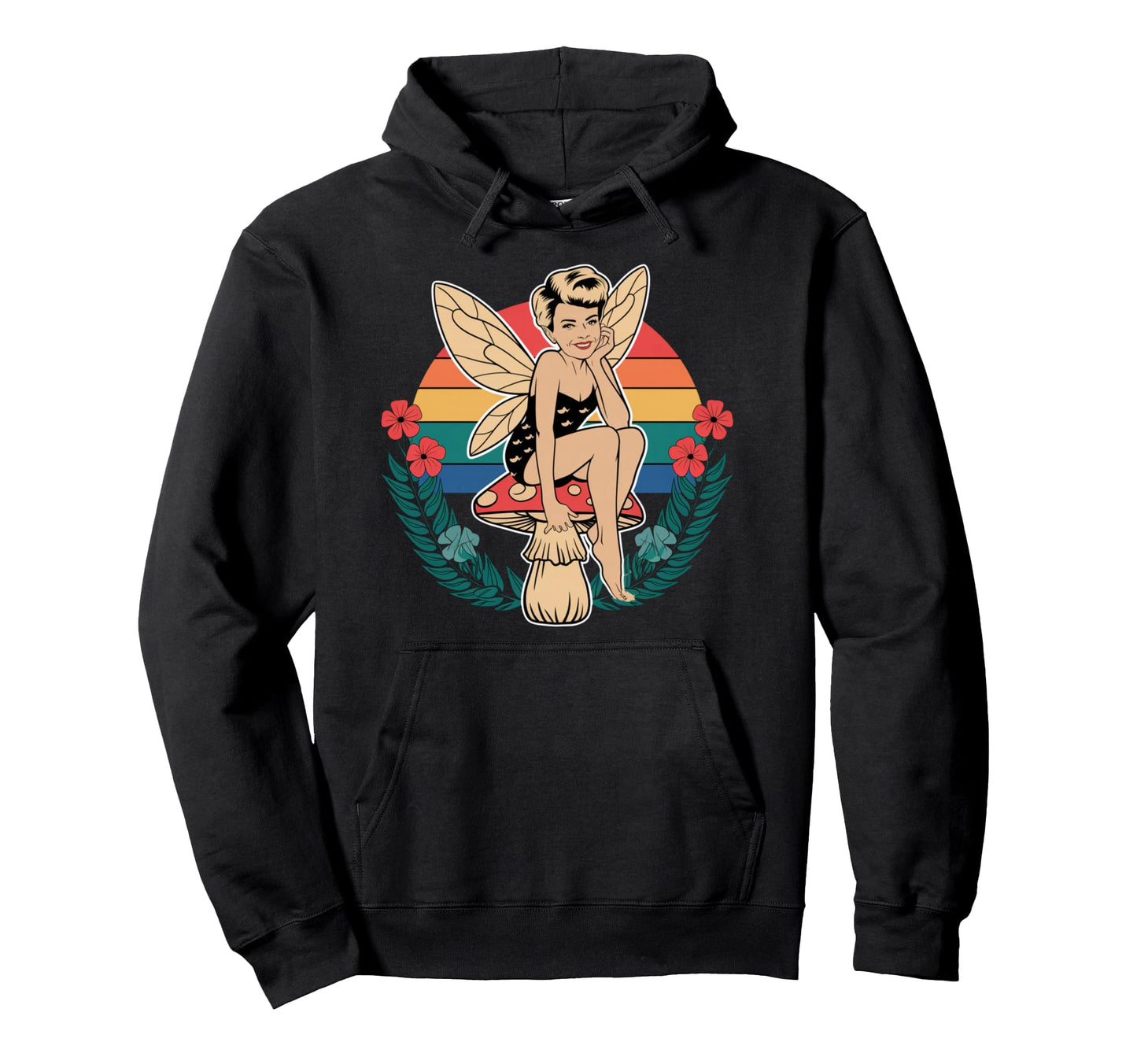 Rainbow Fairy Mushroom Pride Hoodie - Novelty Apparel Unisex - T-Shirt, Sweatshirt, Hoodie