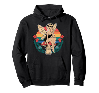 Rainbow Fairy Mushroom Pride Hoodie - Novelty Apparel Unisex - T-Shirt, Sweatshirt, Hoodie