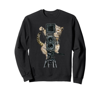 Catographer Cat Photographer Sweatshirt - Fun Novelty Design Men Women - T-Shirt, Sweatshirt, Hoodie