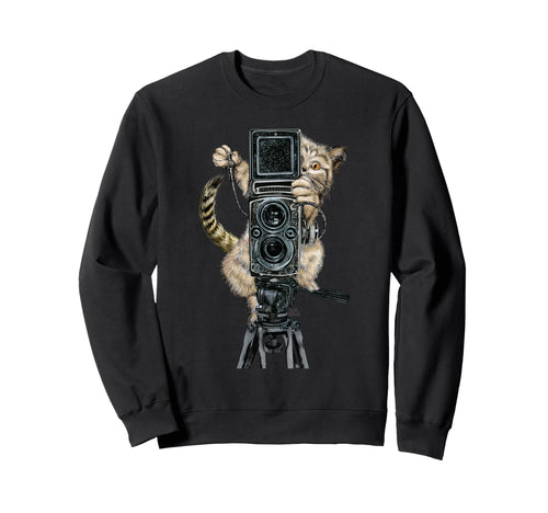 Catographer Cat Photographer Sweatshirt - Fun Novelty Design Men Women - T-Shirt, Sweatshirt, Hoodie
