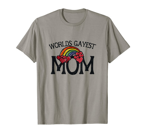 Worlds Gayest Mom Fun Rainbow T-Shirt - Trendy Graphic for Adults - T-Shirt, Sweatshirt, Hoodie