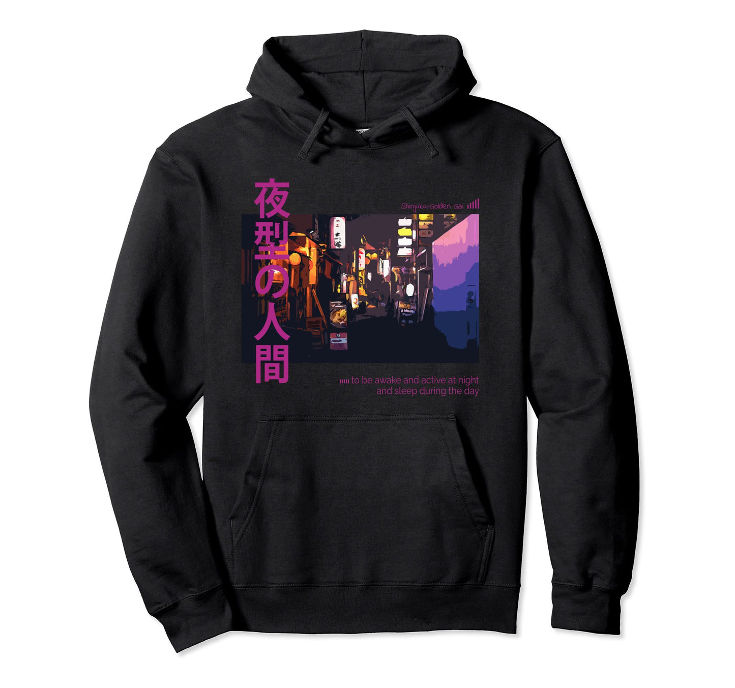 Vaporwave Aesthetic Shinjuku Tokyo Hoodie - Graphic Print for Adults - T-Shirt, Sweatshirt, Hoodie