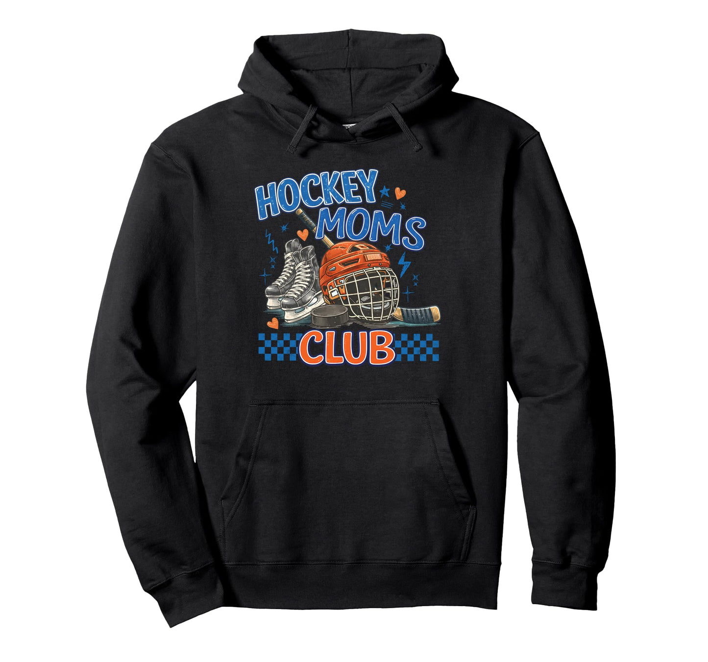 Hockey Moms Club Sports Lovers Mom Hoodie - Aesthetic Graphic Unisex - T-Shirt, Sweatshirt, Hoodie
