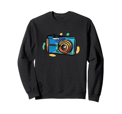 Photography Lovers Camera Sweatshirt - Aesthetic Graphic for Adults - T-Shirt, Sweatshirt, Hoodie
