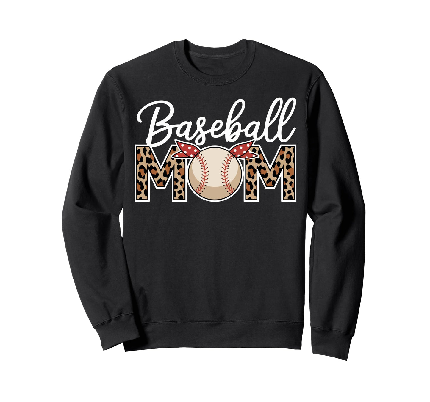 Baseball Mom Mother Leopard Sweatshirt - Streetwear Style Men Women - T-Shirt, Sweatshirt, Hoodie